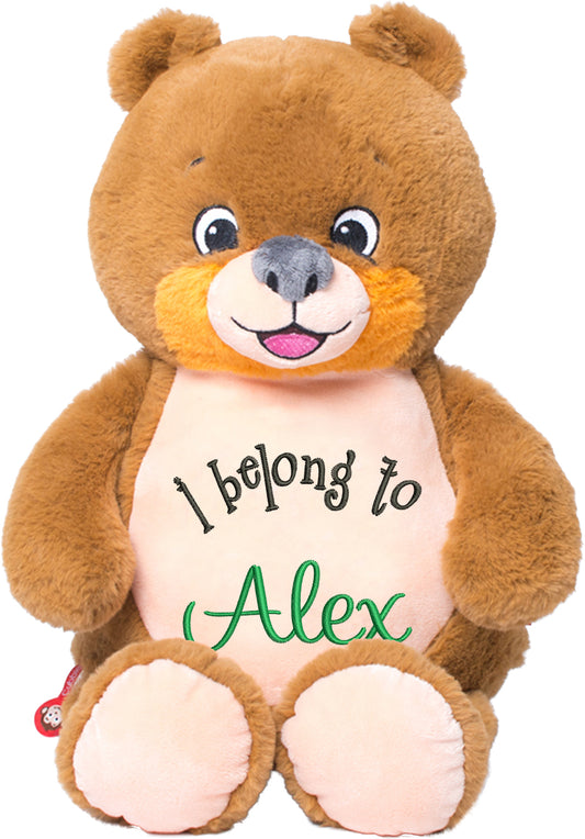 Personalized Stuffed Signature Brown Bear