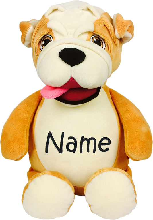 Personalized Stuffed Signature Brown Bulldog
