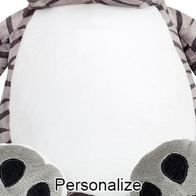 Personalized Stuffed Gray Cat