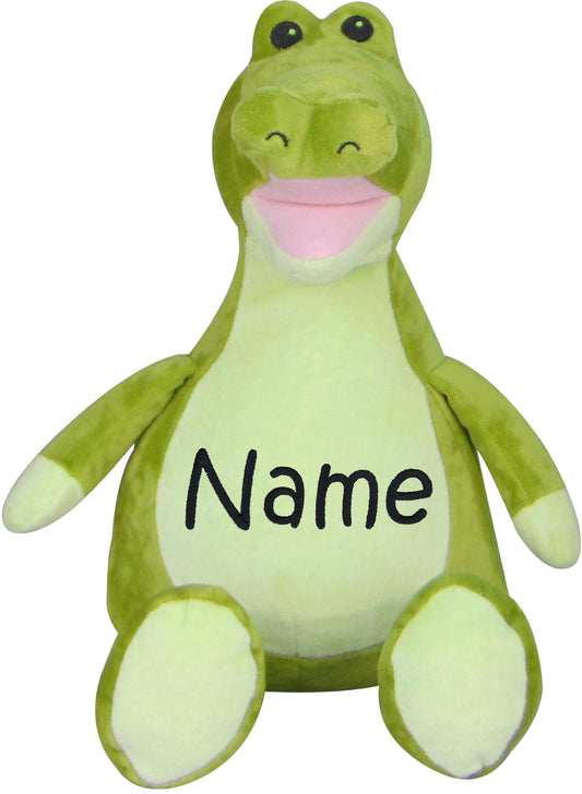 Personalized Stuffed Green Crocodile