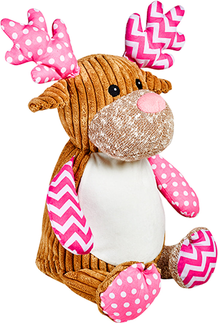Personalized Stuffed Harlequin Pink Deer