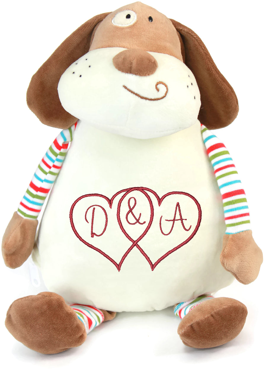 Personalized Stuffed Pastel Brown Dog