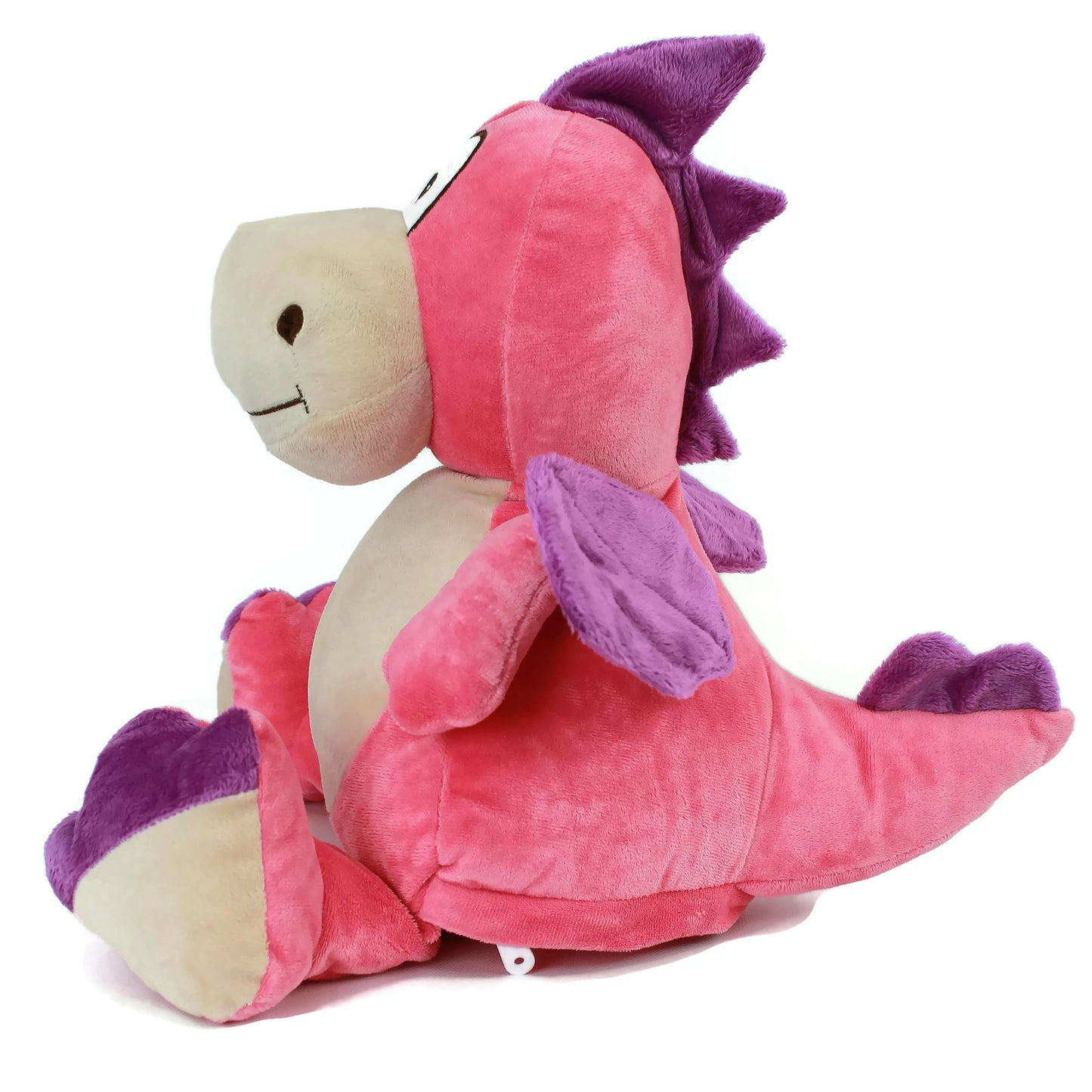 Personalized Stuffed Pink and Purple Dragon