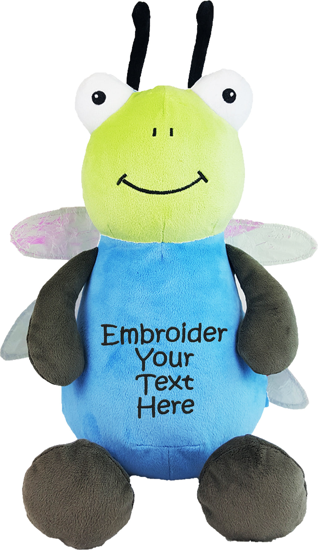 Personalized Stuffed Blue Dragonfly