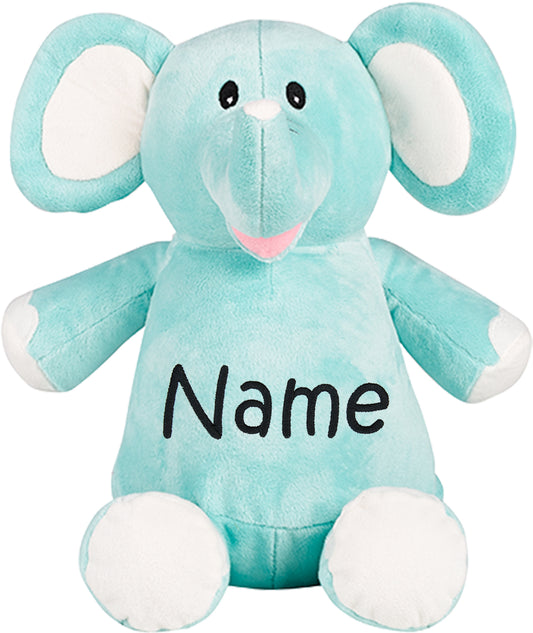 Personalized Stuffed Mint Elephant
