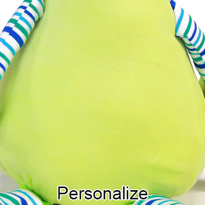 Personalized Stuffed Pastel Green Frog