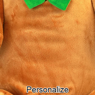 Personalized Stuffed Bowtie Gingerbread Man