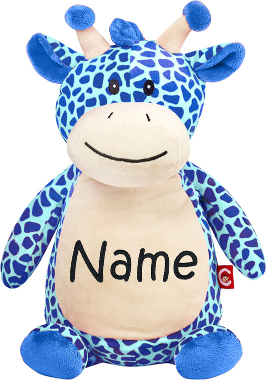 Personalized Stuffed Blue Giraffe