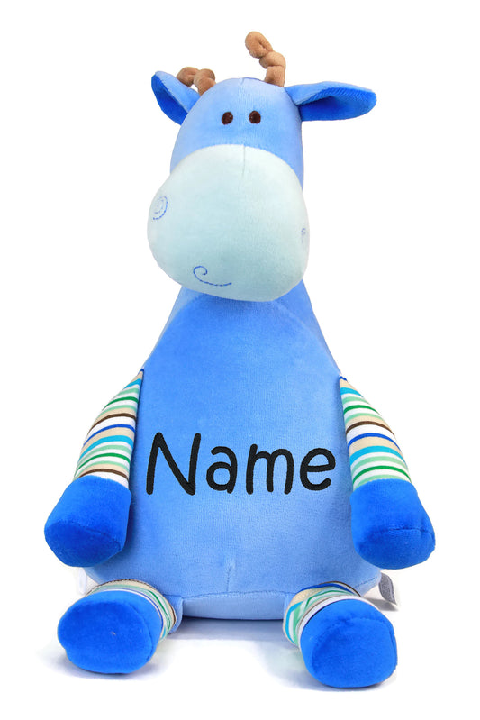 Personalized Stuffed Pastel Blue Giraffe