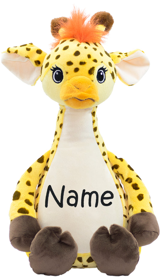 Personalized Stuffed Yellow Giraffe