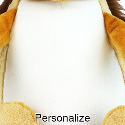 Personalized Stuffed Brown Hedgehog