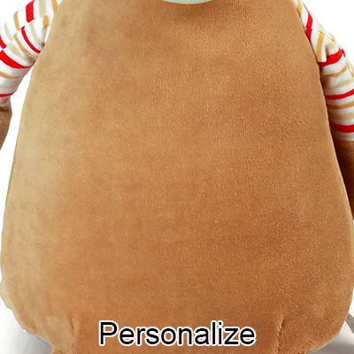 Personalized Stuffed Pastel Brown Monkey