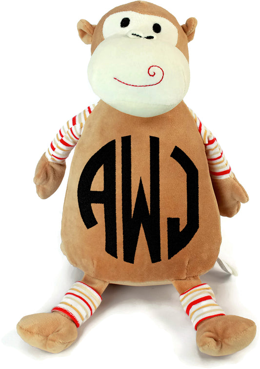 Personalized Stuffed Pastel Brown Monkey