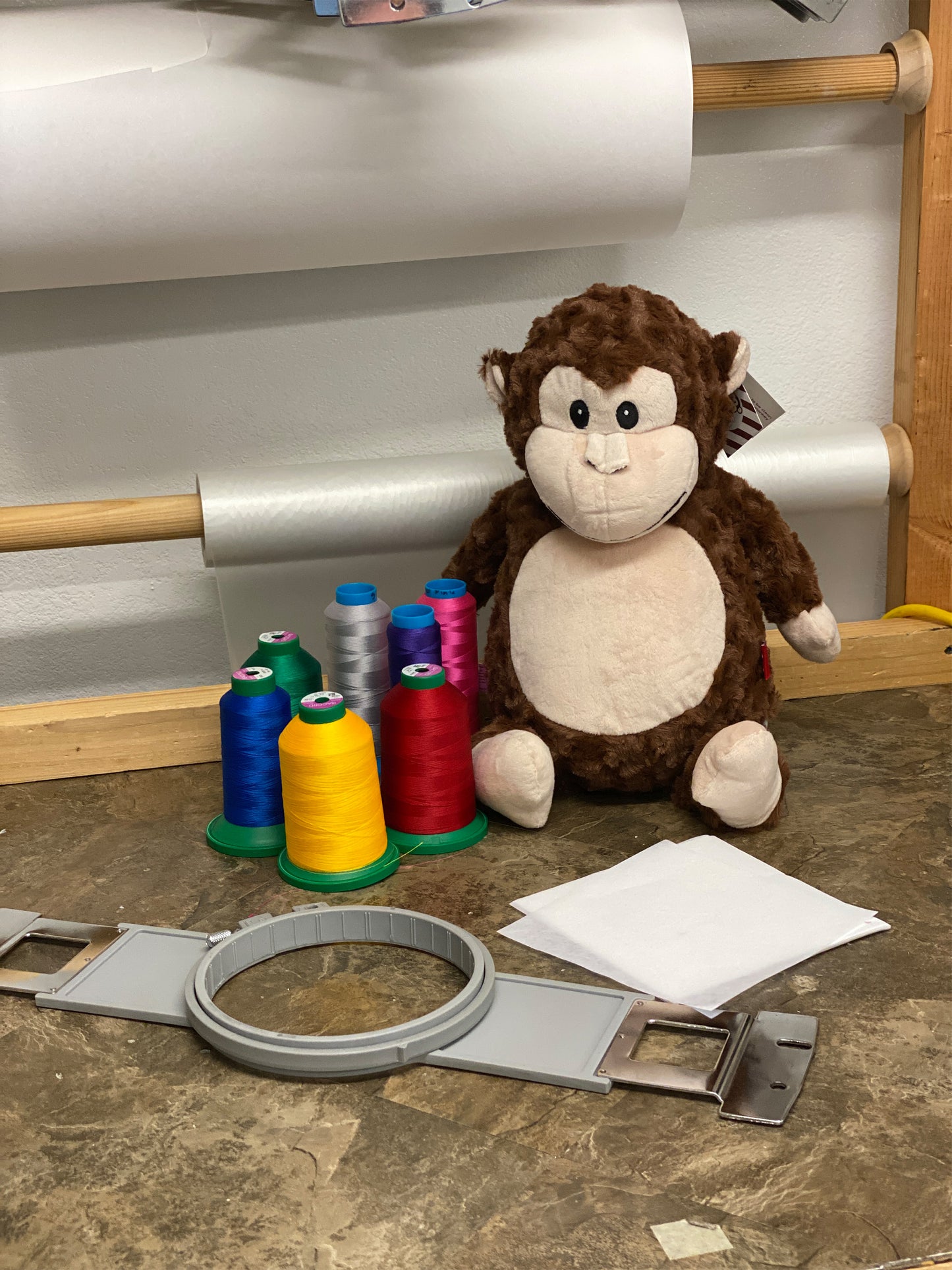 Personalized Stuffed Brown Monkey