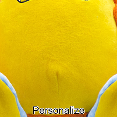 Personalized Stuffed Yellow and Orange Monster