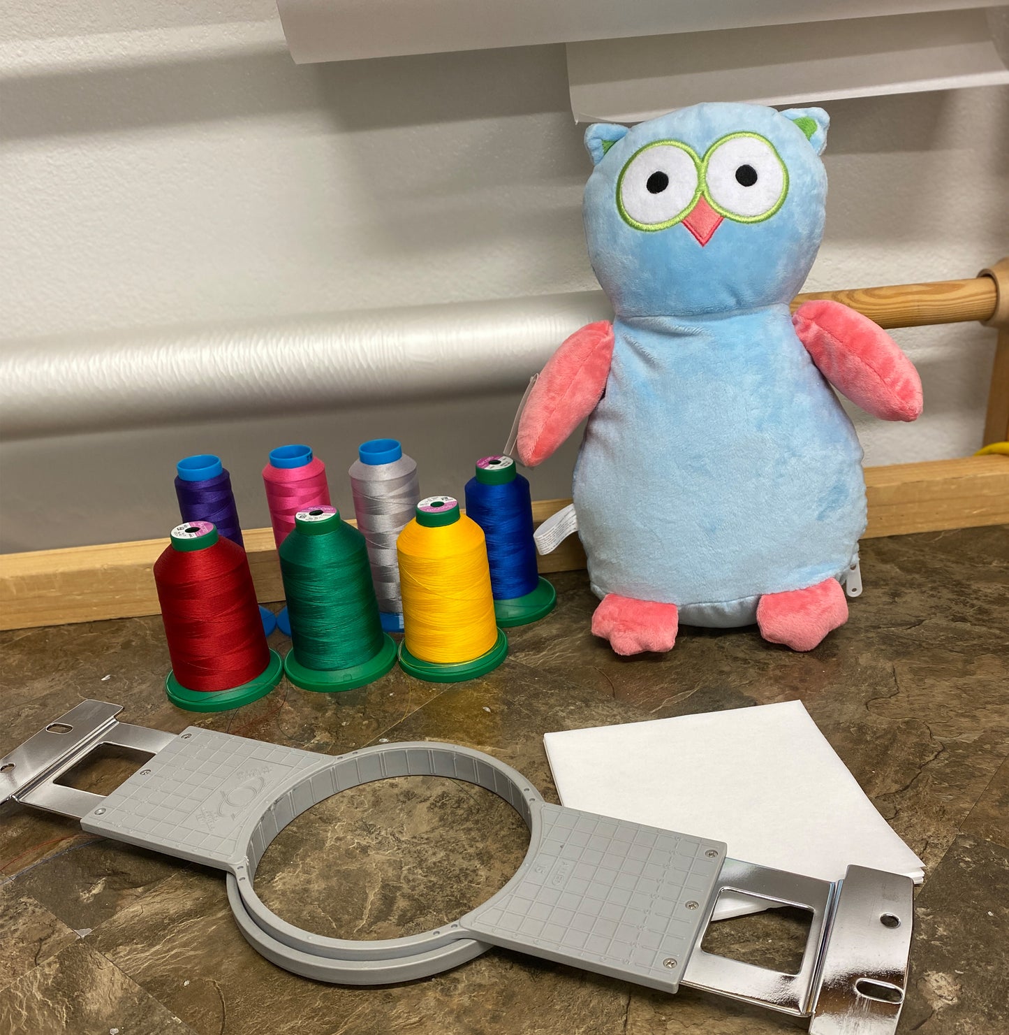 Personalized Stuffed Blue Owl