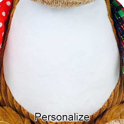 Personalized Stuffed Harlequin Christmas Reindeer