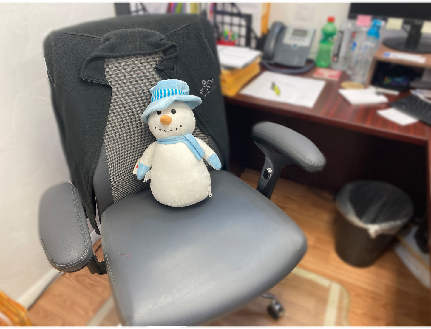 Personalized Stuffed Blue Hat Snowman