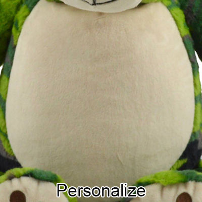 Personalized Stuffed Green Camo Bear