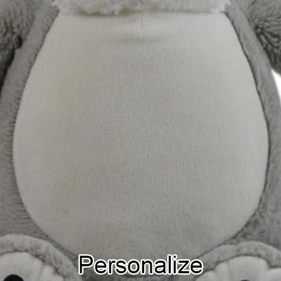 Personalized Stuffed Gray Wolf