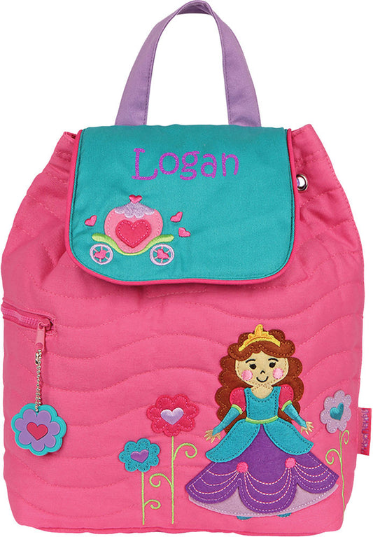 Personalized Stephen Joseph Quilted Backpack, Princess