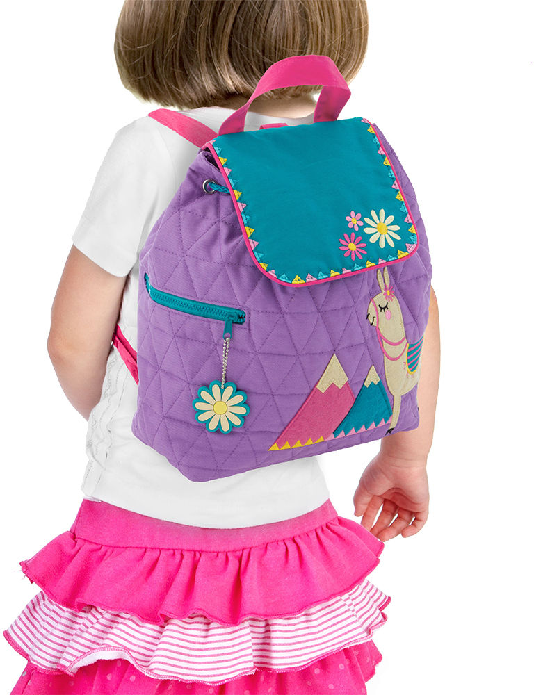 Personalized Stephen Joseph Quilted Backpack, Llama