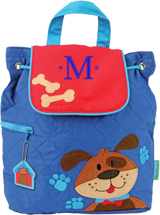 Personalized Stephen Joseph Quilted Backpack, Dog