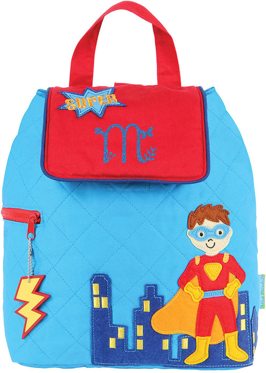 Personalized Stephen Joseph Quilted Backpack, Super Hero