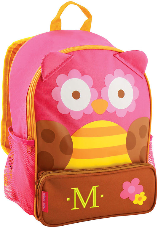 Personalized Stephen Joseph Sidekick Backpack, Brown Owl
