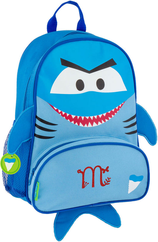 Personalized Stephen Joseph Sidekick Backpack, Blue Shark