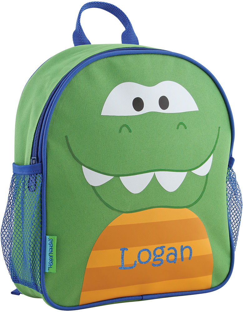 Personalized Stephen Joseph Mini Sidekick Backpack, Green Dinosaur