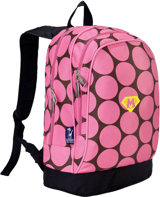 Personalized Wildkin 15 Inch Backpack, Big Dot Pink