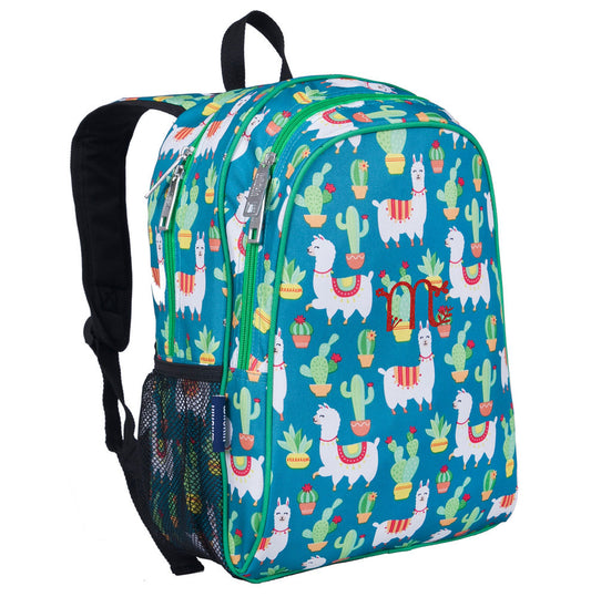 Personalized Wildkin 15 Inch Backpack, Llamas and Cactus