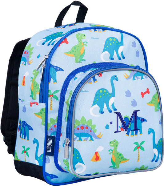 Personalized Wildkin Pack 'n Snack 12 Inch Backpack, Dinosaur Land