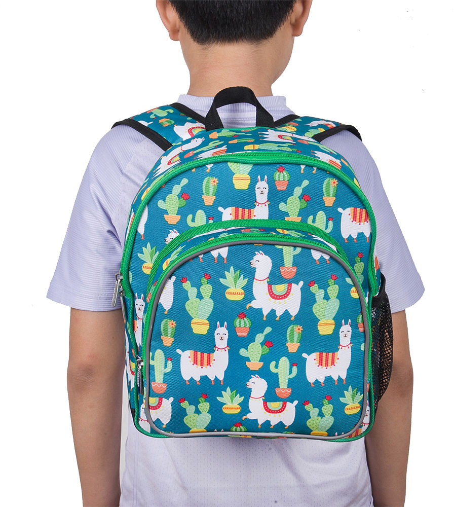 Personalized Wildkin Pack 'n Snack 12 Inch Backpack, Llamas and Cactus