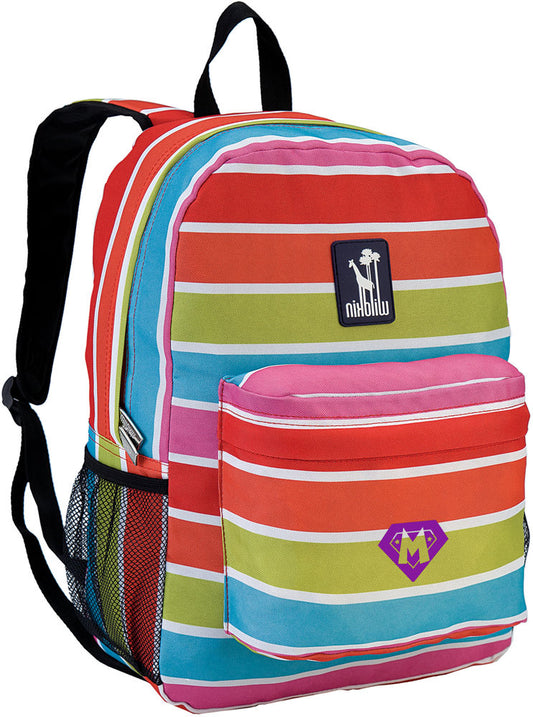 Personalized Wildkin Crackerjack 16" Backpack, Bright Stripes